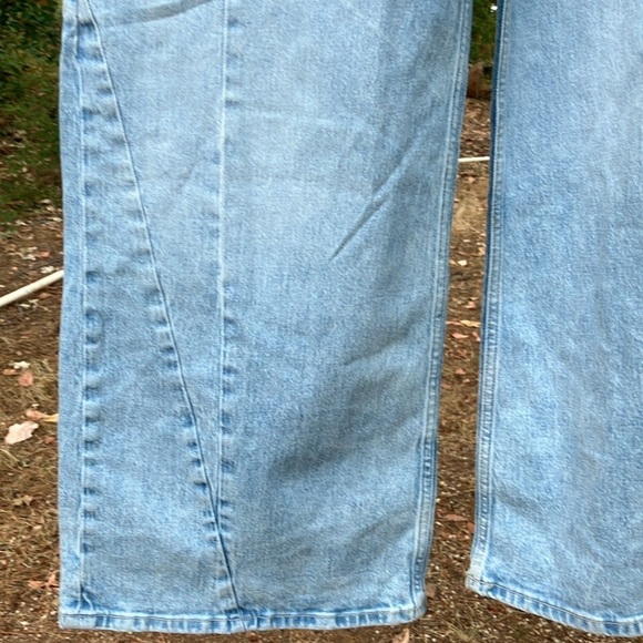 Arizona wide leg high rise stonewashed denim jean size 17 nwot - Picture 2 of 9